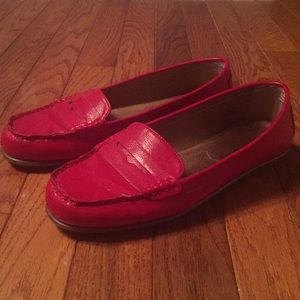 Patent Red Loafers